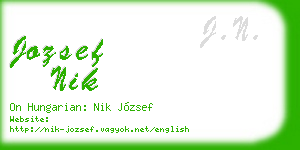 jozsef nik business card